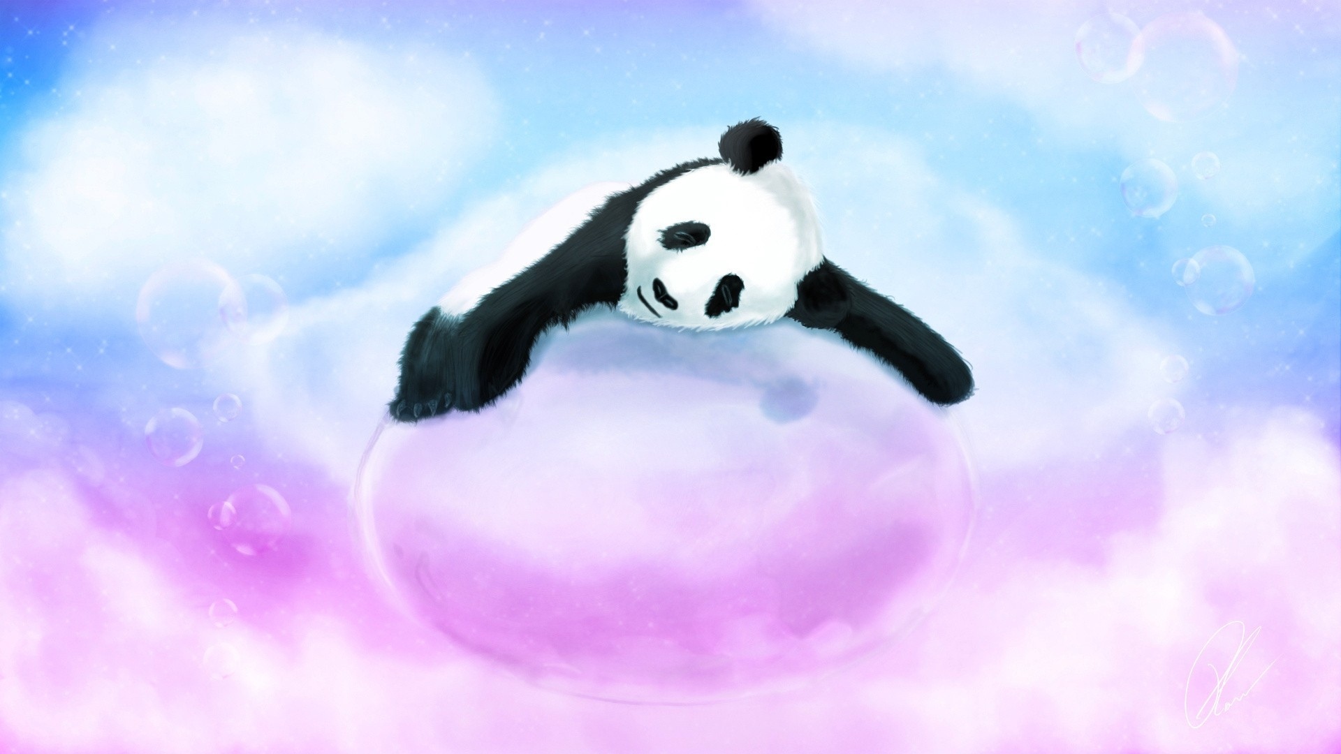 panda, Bear, Art, Children, Kids, Cute Wallpaper