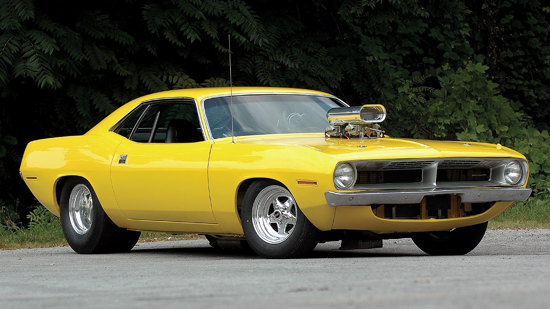 plymouth, Barracuda, Hot, Rod, Tuning, Yellow, Classic, Muscle, Car Wallpaper