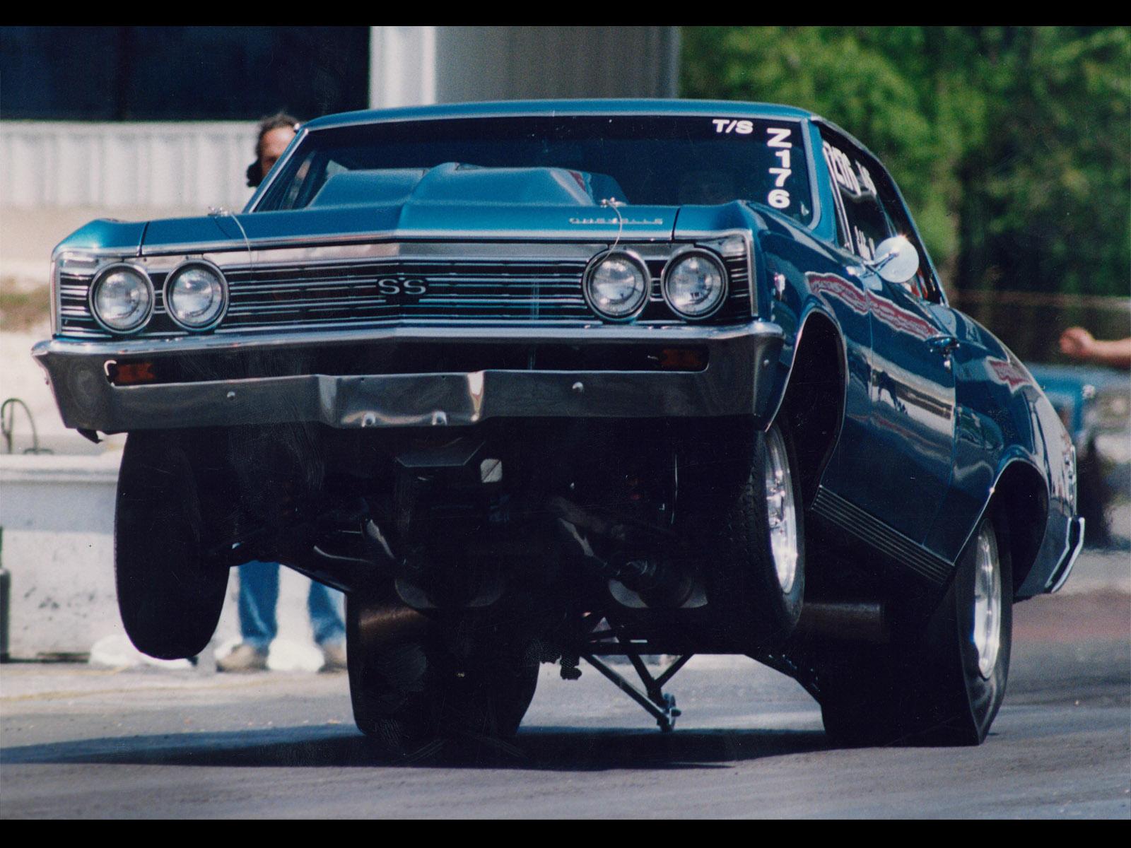 drag, Racing, Hot, Rod, Muscle, Cars, Chevrolet, Chevelle, Track, Racing, Whellie Wallpaper