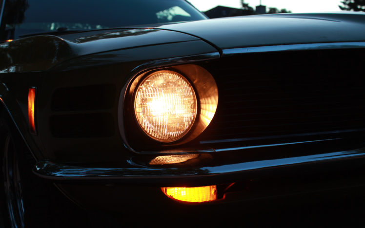 ford, Mustang, Classic, Car, Classic, Headlight, Muscle, Cars HD Wallpaper Desktop Background