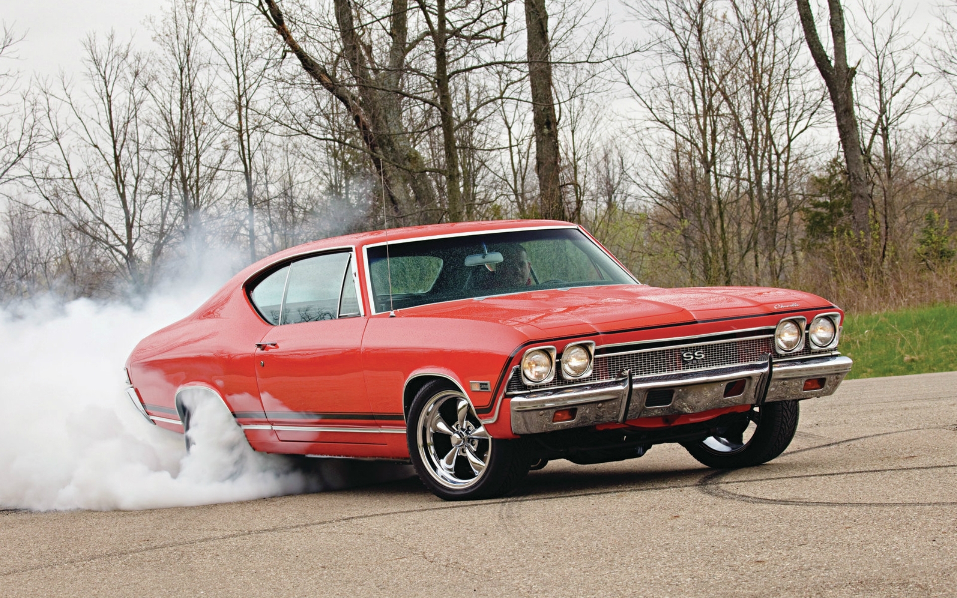 chevrolet, Chevelle, Ss, 1968, Burnout, Roads, Muscle, Cars, Hot, Rod, Smoke Wallpaper