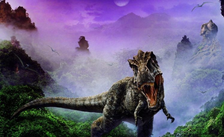 dinosaur, Jaws, Fangs, Fog HD Wallpaper Desktop Background