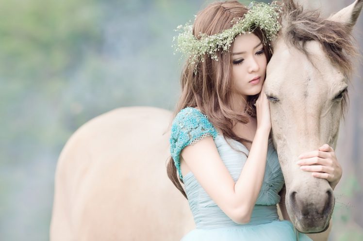 mood, Girl, Horse HD Wallpaper Desktop Background