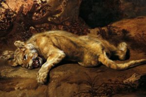 art, Picture, Painting, Frans, Snyders, The, Lioness, Lioness, Lies