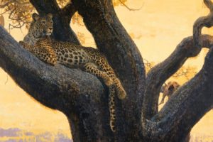 painting, Art, Cheetah, Tree, Animal