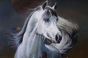 art, Artist, Dragan, Ilic, Di, Vogo, Acrylic, Horse, Beauty, Oil, Painting, Comet