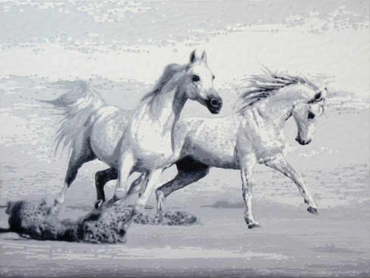 beauty, Art, Artist, Gail, Troth, Horses, Painting, And039eternal, Landscape HD Wallpaper Desktop Background