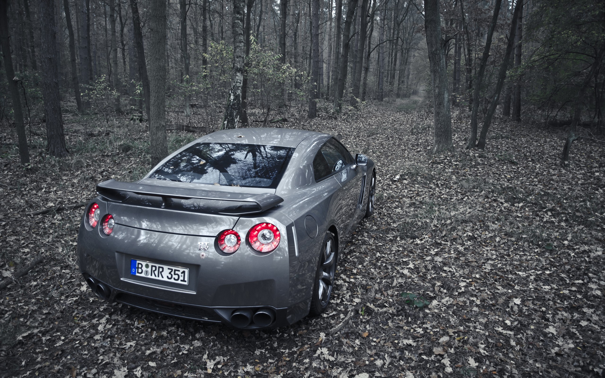 nature, Forest, Cars, Outdoors, Nissan, Jdm, Nissan, Gt r, R35, Tailight Wallpaper
