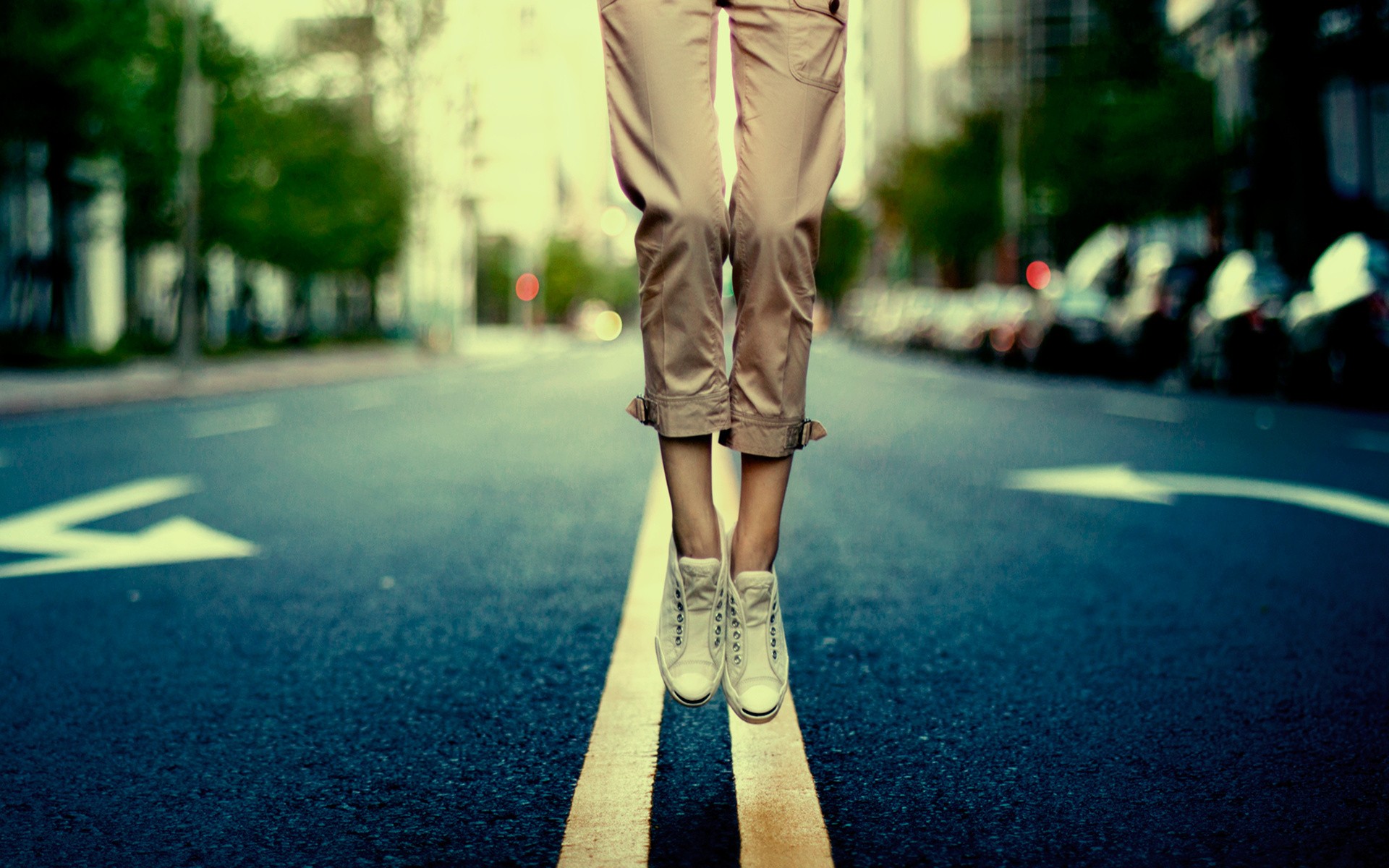 streets, Jumping, Fly, Shoes, Roads, Happiness, Sneakers Wallpaper