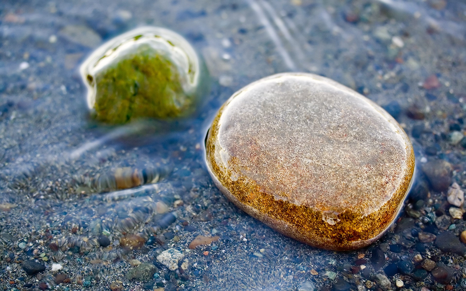 water, Close up, Rock, Streams, Macro Wallpaper