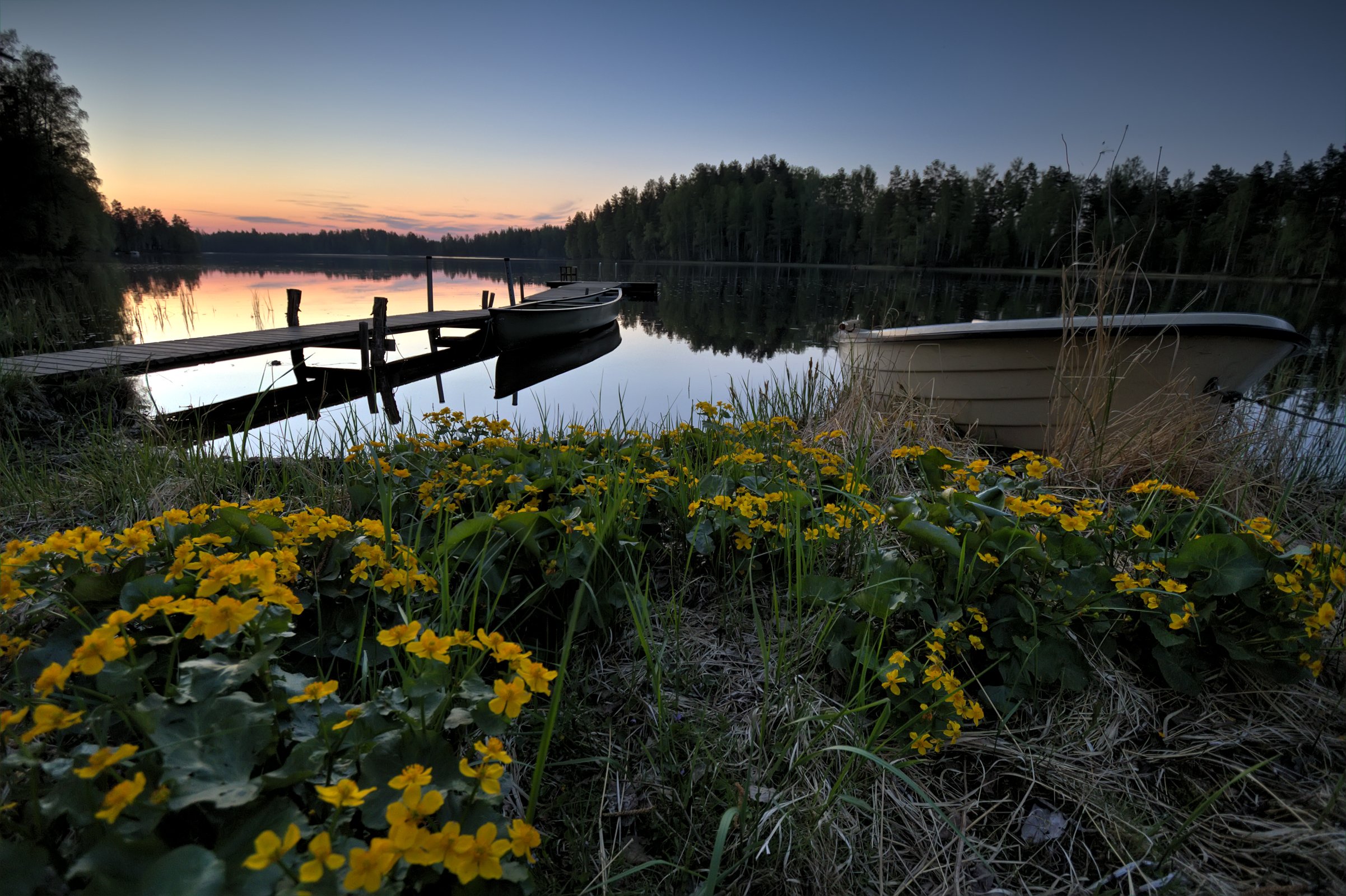 finland, Lake, Evening, Marinas, Boats, Lake, Lummenne, Nature, Wallpapers Wallpaper