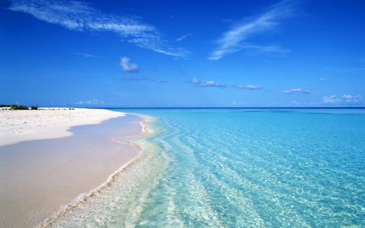 landscape, Water, Paradise, Beach, Sky, Sand, Sea, Clouds HD Wallpaper Desktop Background