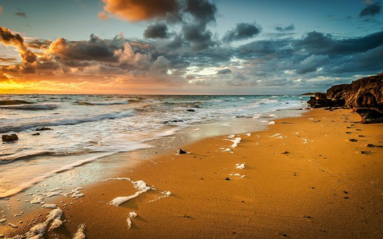 sand, Waves, Sea, Beach, Foam HD Wallpaper Desktop Background
