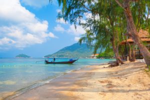 beautiful, Tropical, Sea, Thailand, Sky, Beach, Koh, Tao, Boat, Nature, Landscape, Sand, Trees