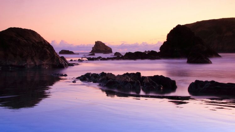 , Nature, Landscape, Beauty, Beach, Blue, Sunset, Sky, Clouds, Rocky HD Wallpaper Desktop Background