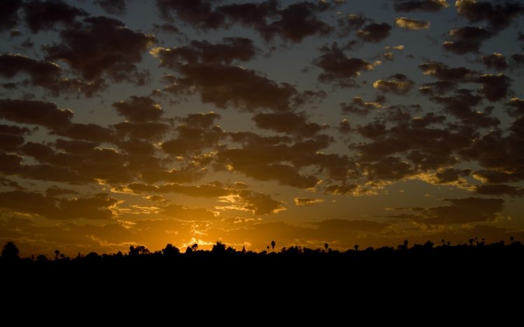 sunset, Clouds, Landscapes, Silhouette, Windows, Vista, Skyscapes HD Wallpaper Desktop Background