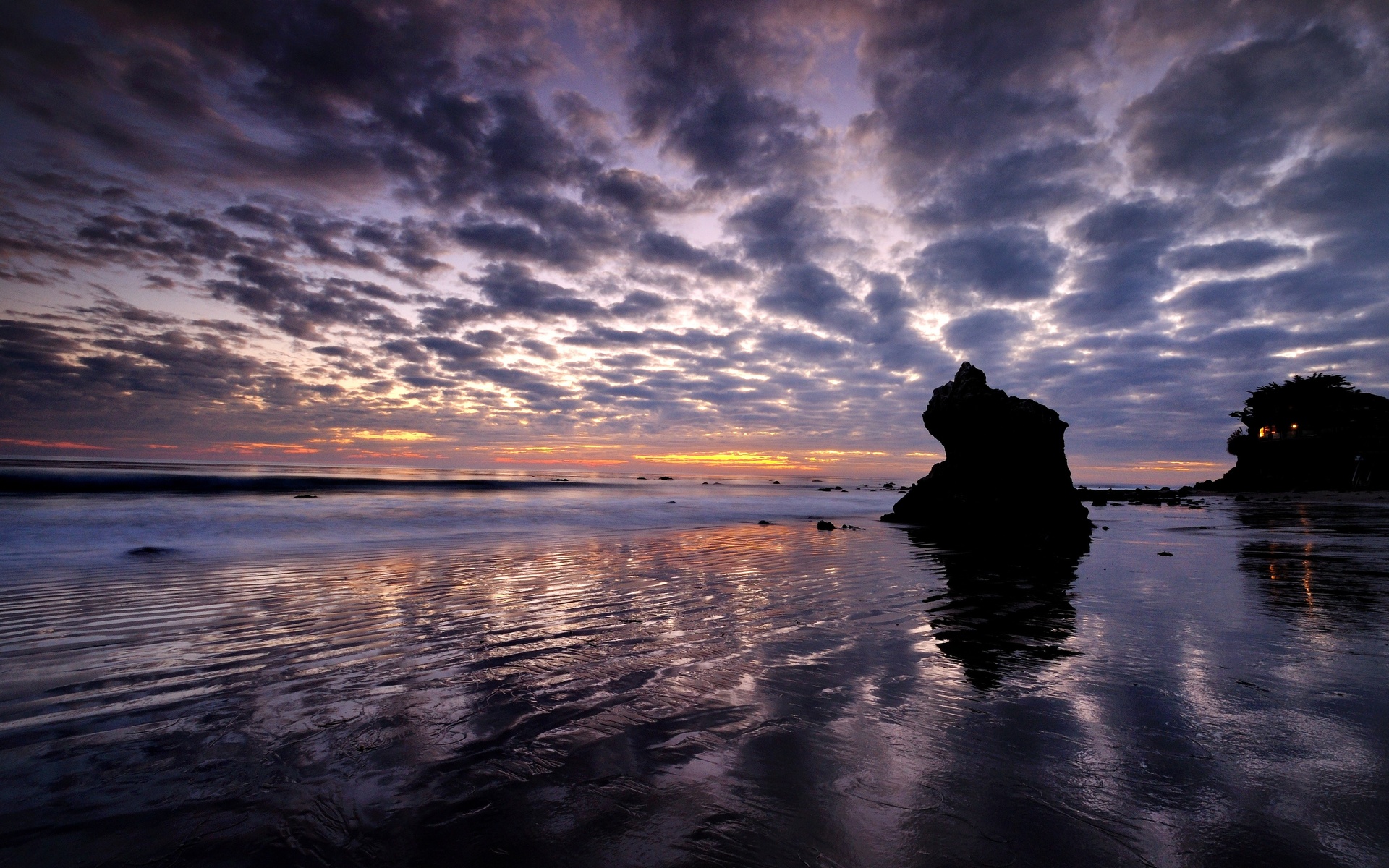 malibu, Sunset, Landscape Wallpaper