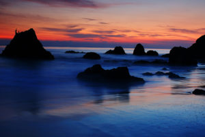 malibu, Sunset, Sea, Rocks, Landscape