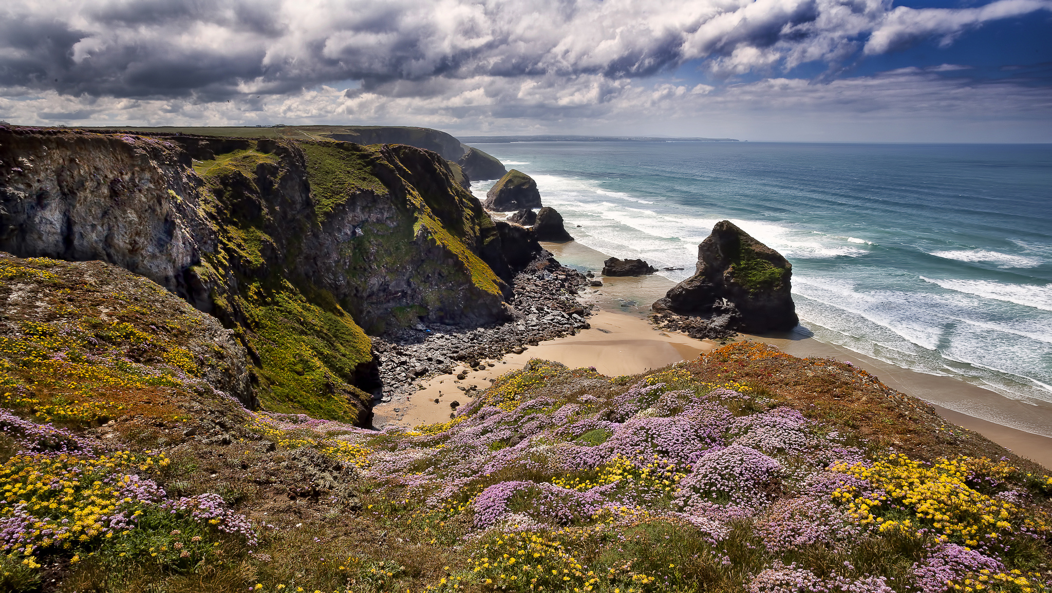 sea, Cliffs, Coast, Sea, Ocean, Beach Wallpaper