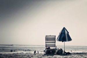 beach, Umbrella