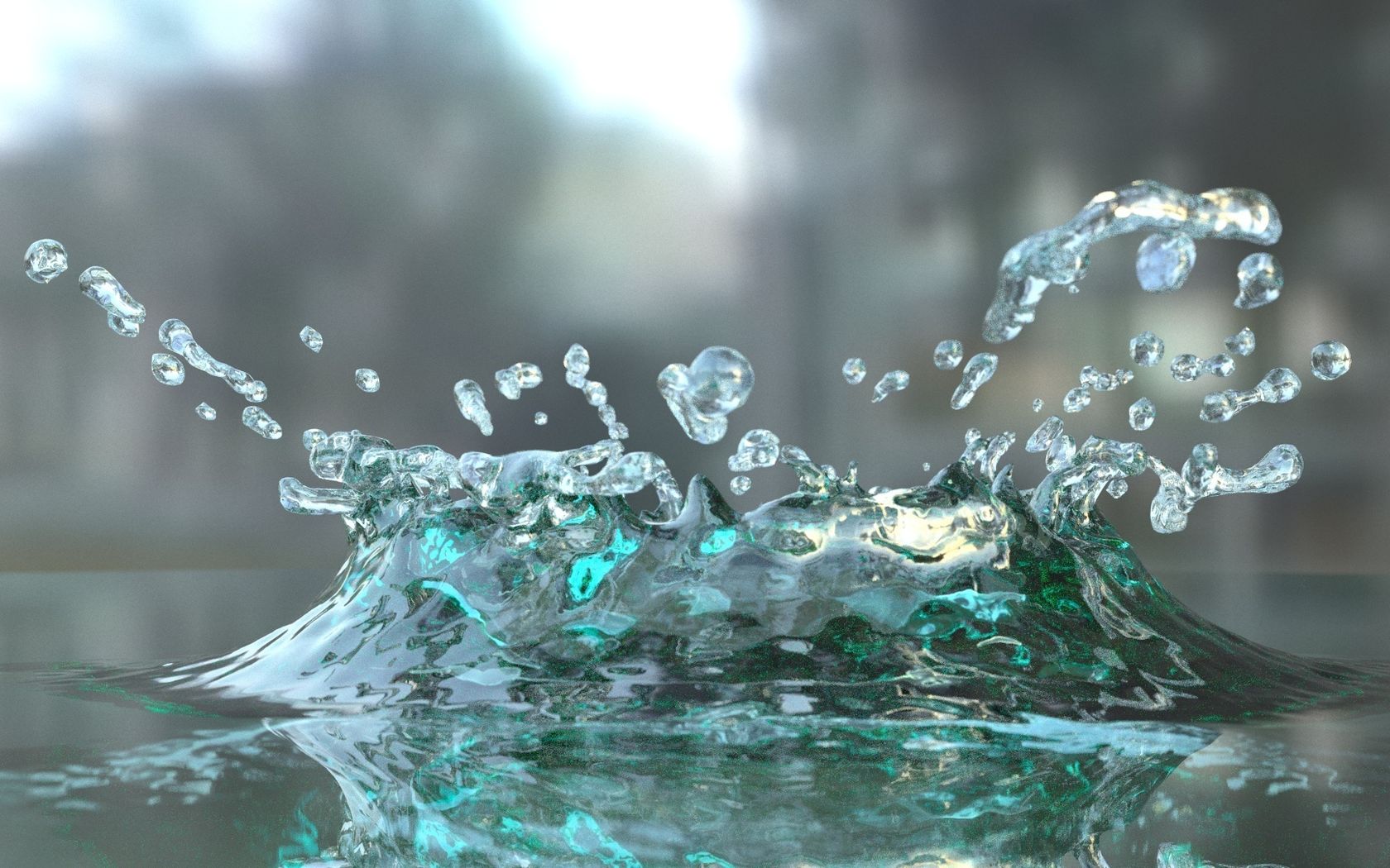 many, Drops, Of, River Wallpaper