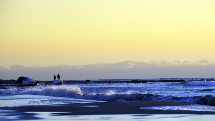 sea, Aeyaey, Sky, Landscape, Mood, Ocean, Waves HD Wallpaper Desktop Background