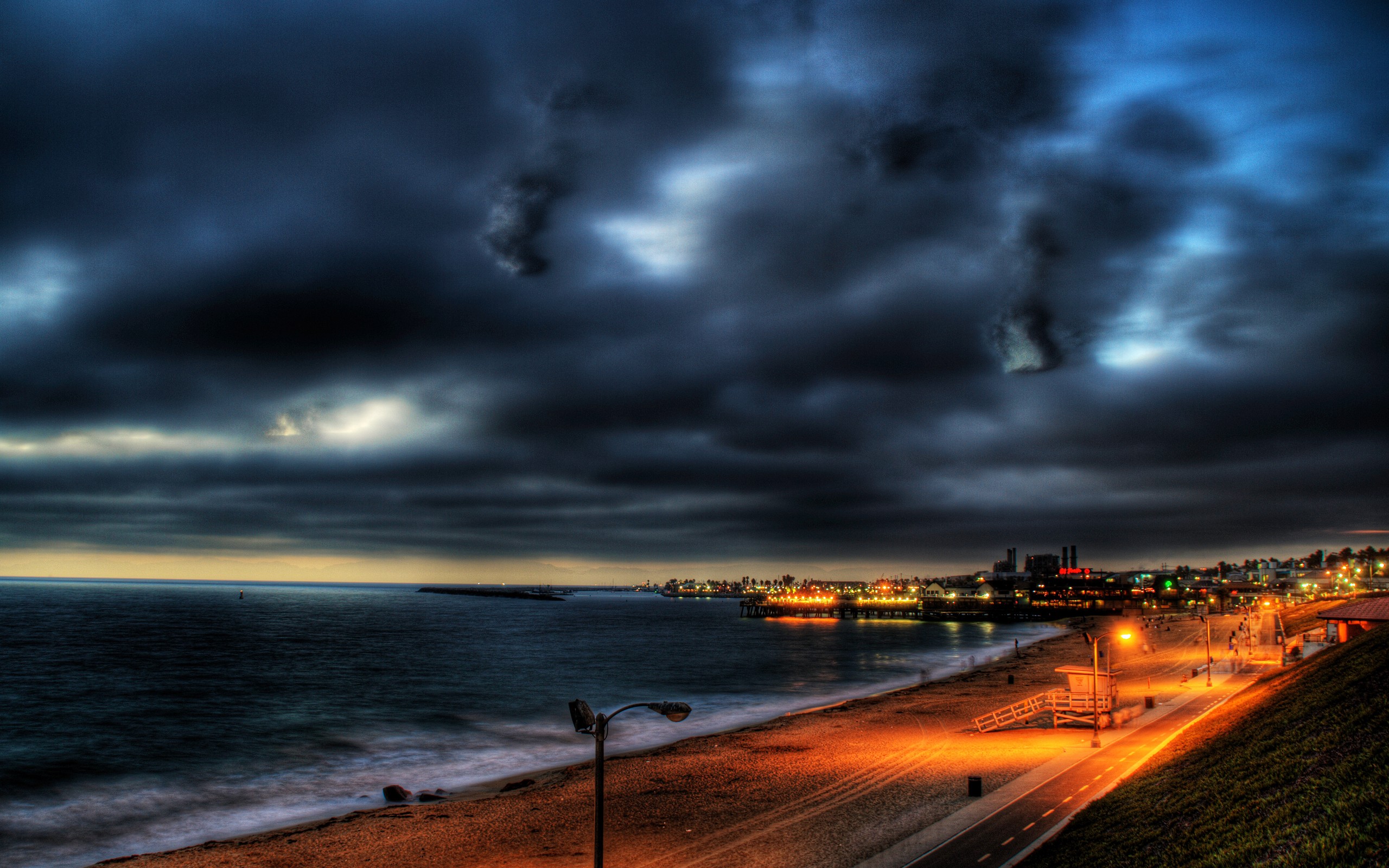 night, Home, Los, Angeles, Skyscapes, Cities, Like, Redondo, Beach Wallpaper