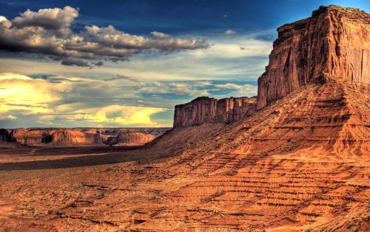 mountains, Clouds, Landscapes, Nature, Rock, Desert, Rocks, Canyon, Overcast, Mesas HD Wallpaper Desktop Background