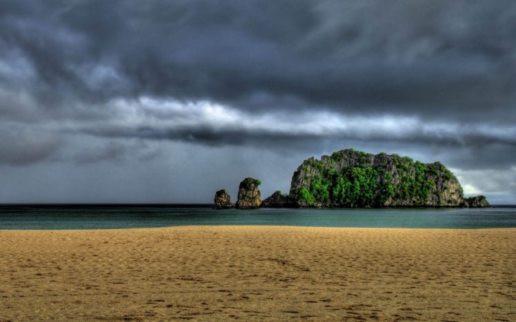 ocean, Beach, Islands, Hdr, Photography HD Wallpaper Desktop Background