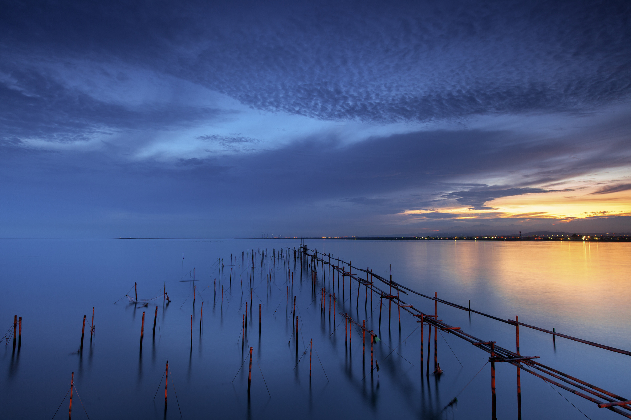 sea, Calm, Tranquility, Taiwan, Ocean, Sunset, Sky, Reflection Wallpaper
