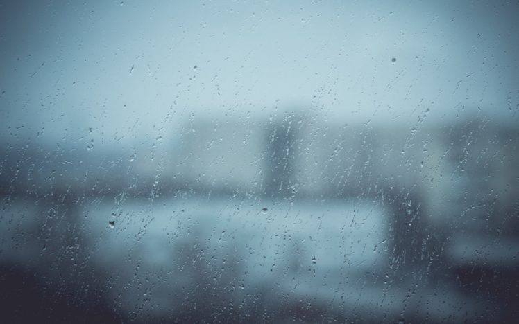 blue, Rain, Day, Water, Drops, Teardrops HD Wallpaper Desktop Background