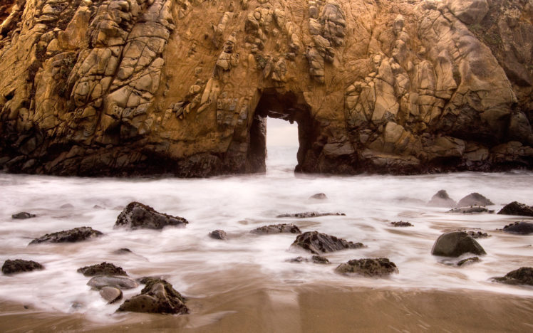landscapes, Beach, Cave, Cliffs HD Wallpaper Desktop Background