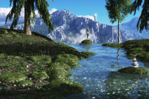 rivers, Mountains, Fantastic, World, Grass, 3d, Graphics, Nature, Fantasy