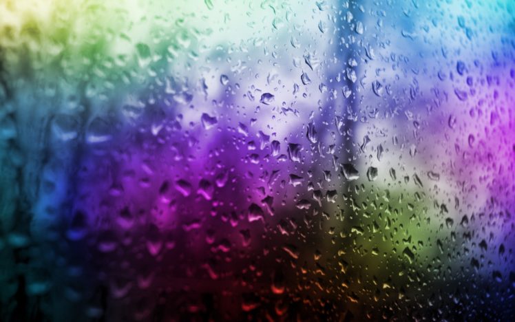 multicolor, Water, Drops, Window, Panes HD Wallpaper Desktop Background