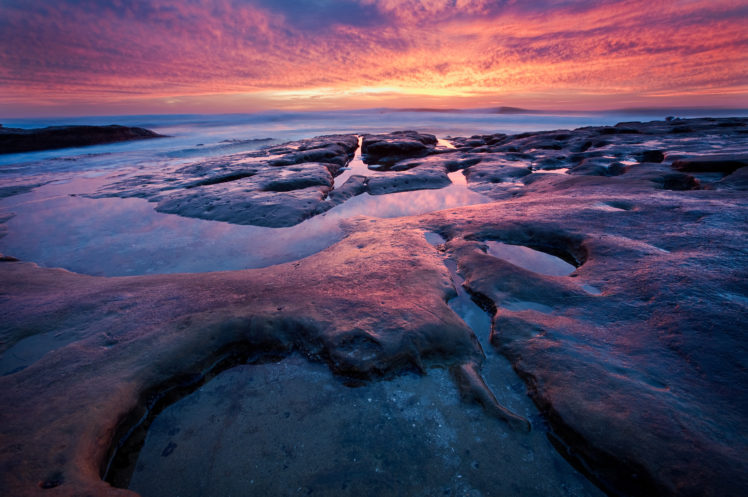 water, Sea, Sunset, Stones HD Wallpaper Desktop Background