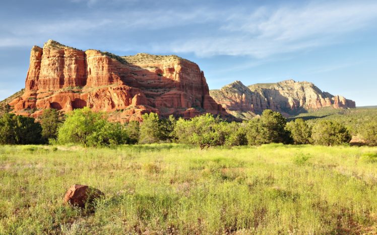 sedona, Arizona, Mountains, Rocks, Trees, Landsc HD Wallpaper Desktop Background