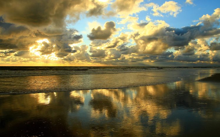 clouds, Landscapes, Nature, Beach, Seas, Shore HD Wallpaper Desktop Background