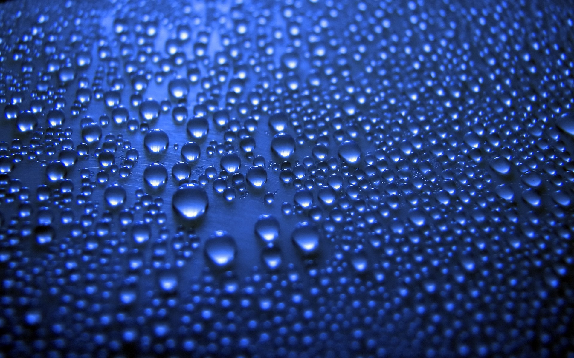 blue, Water, Drops Wallpaper