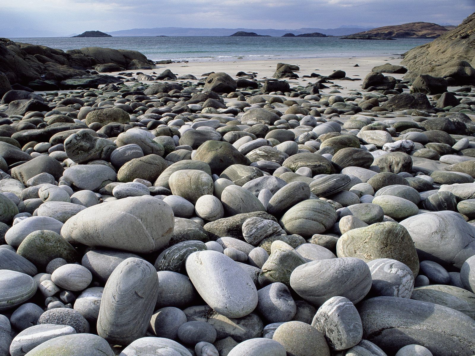 stones, Scotland, Beaches Wallpaper