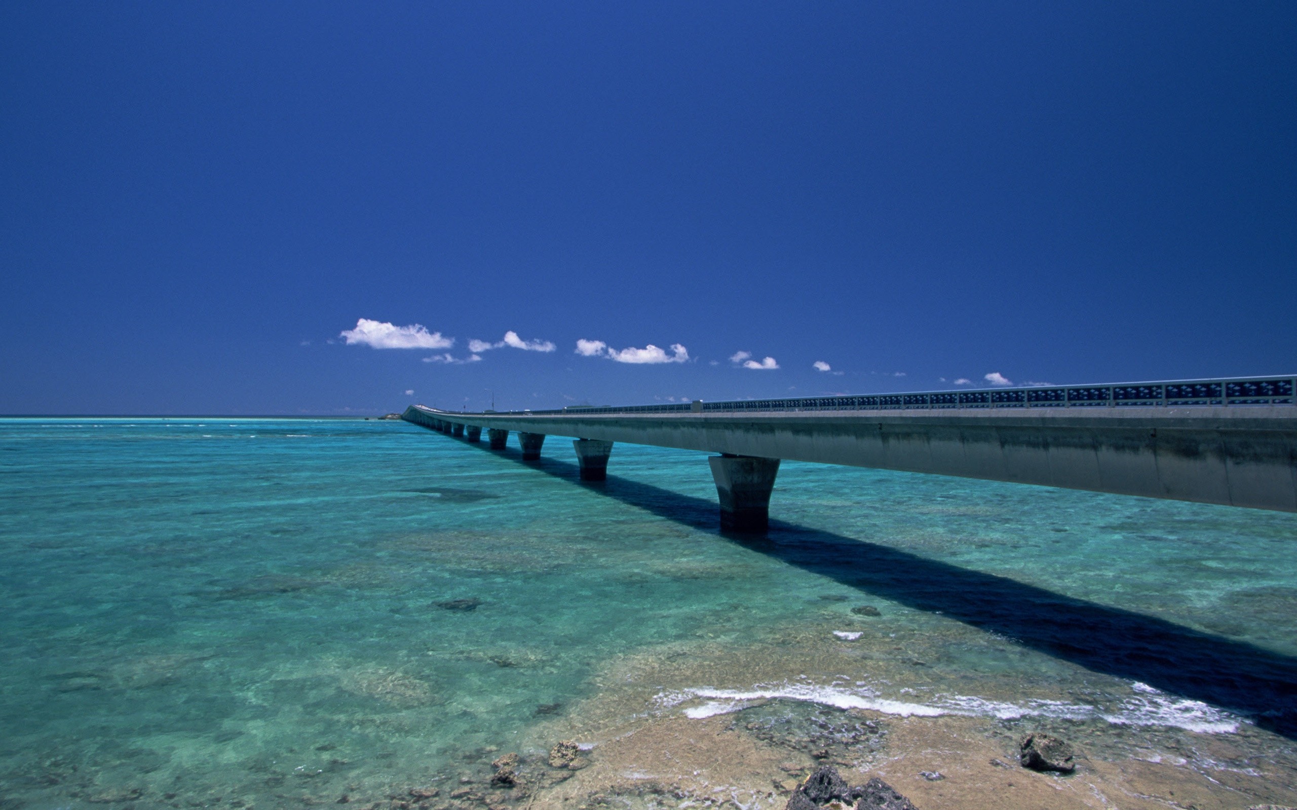 clouds, Landscapes, Nature, Bridges, Beaches Wallpaper