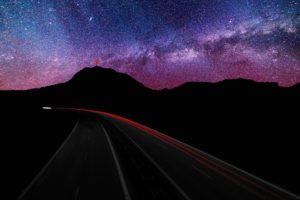 blue, Mountains, Landscapes, Nature, Night, Stars, Purple, Hills, Roads, Long, Exposure, Milky, Way, Hdr, Photography, Skyscapes