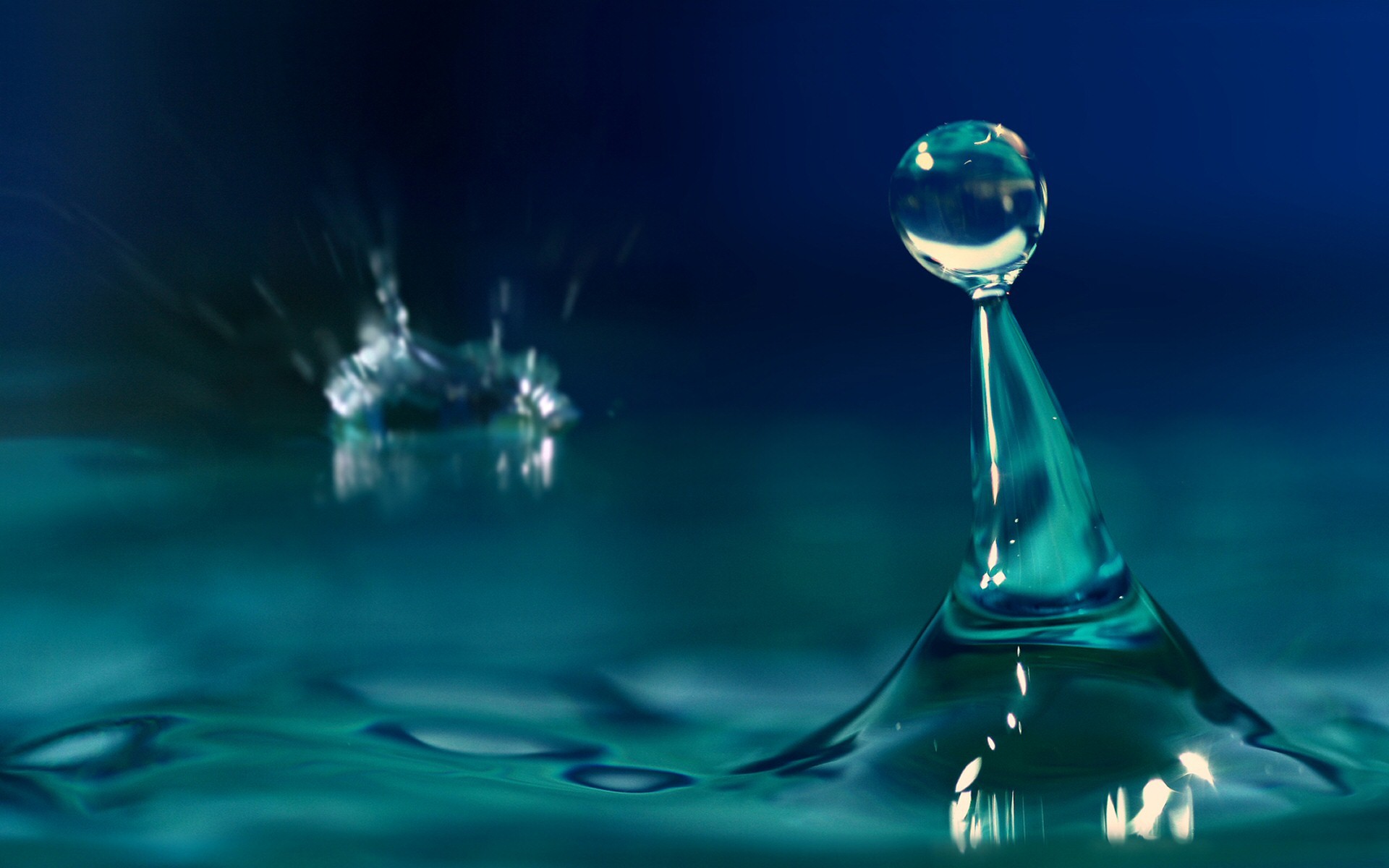 water, Drops, Macro Wallpaper