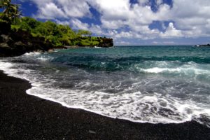 waves, Hawaii, Black, Sand, Beaches