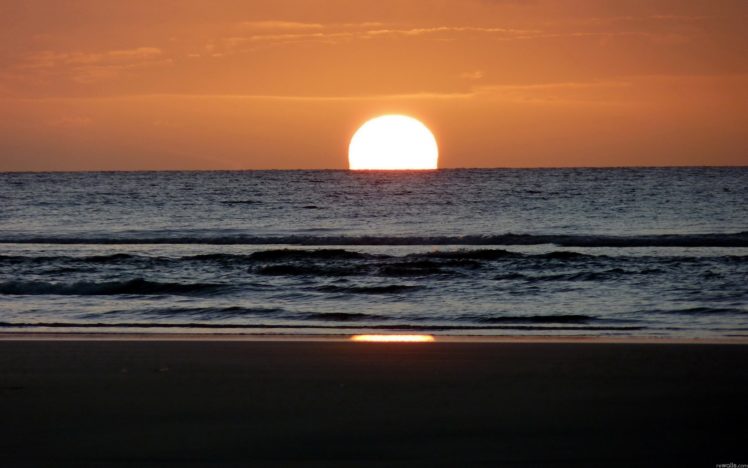sunset, Ocean, Nature, Beaches HD Wallpaper Desktop Background
