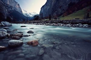 water, Mountains, Landscapes, Nature, Snow, Valley, Rocks, Switzerland, Rivers