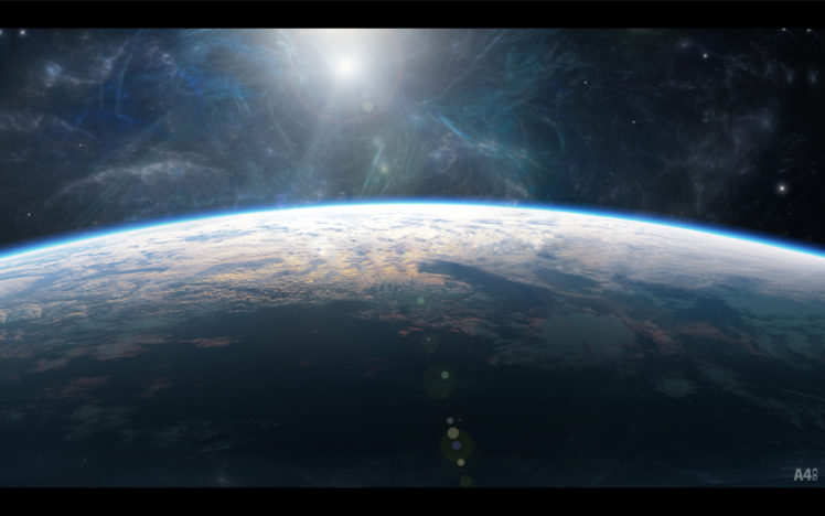 original, Nobody, Original, Planet, Scenic, Space, Stars, Watermark HD Wallpaper Desktop Background