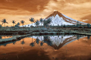 landscape, Nature, Trees, Mountain, Mount, Mayon, Philippines, Luzon, Reflection, Volcano