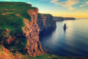water, Sunset, Landscapes, Nature, Rocks, Ireland, Cliffs, Of, Moher, Sea, Shorelines, Waterscapes
