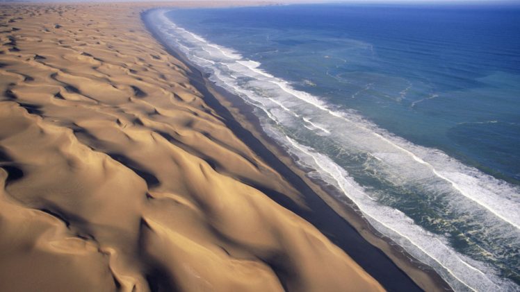 waves, Deserts, Africa, Dunes, Namib, Desert HD Wallpaper Desktop Background