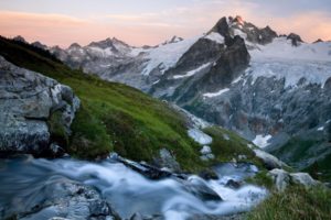 landscapes, Nature, Mountains, Snow, Rivers, Streams, Scenic, Sunsets, Sunrises